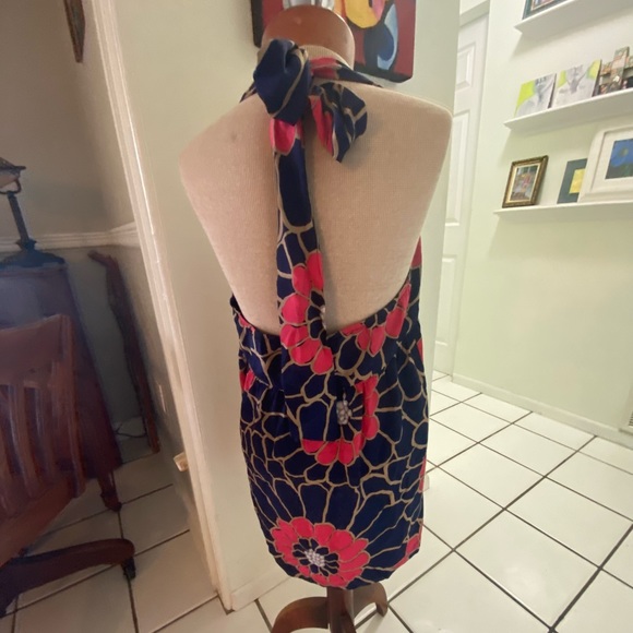 ANTHRO TABITHA SZ14 LOUD & CLEAR SILK HALTER TOP - Picture 3 of 4